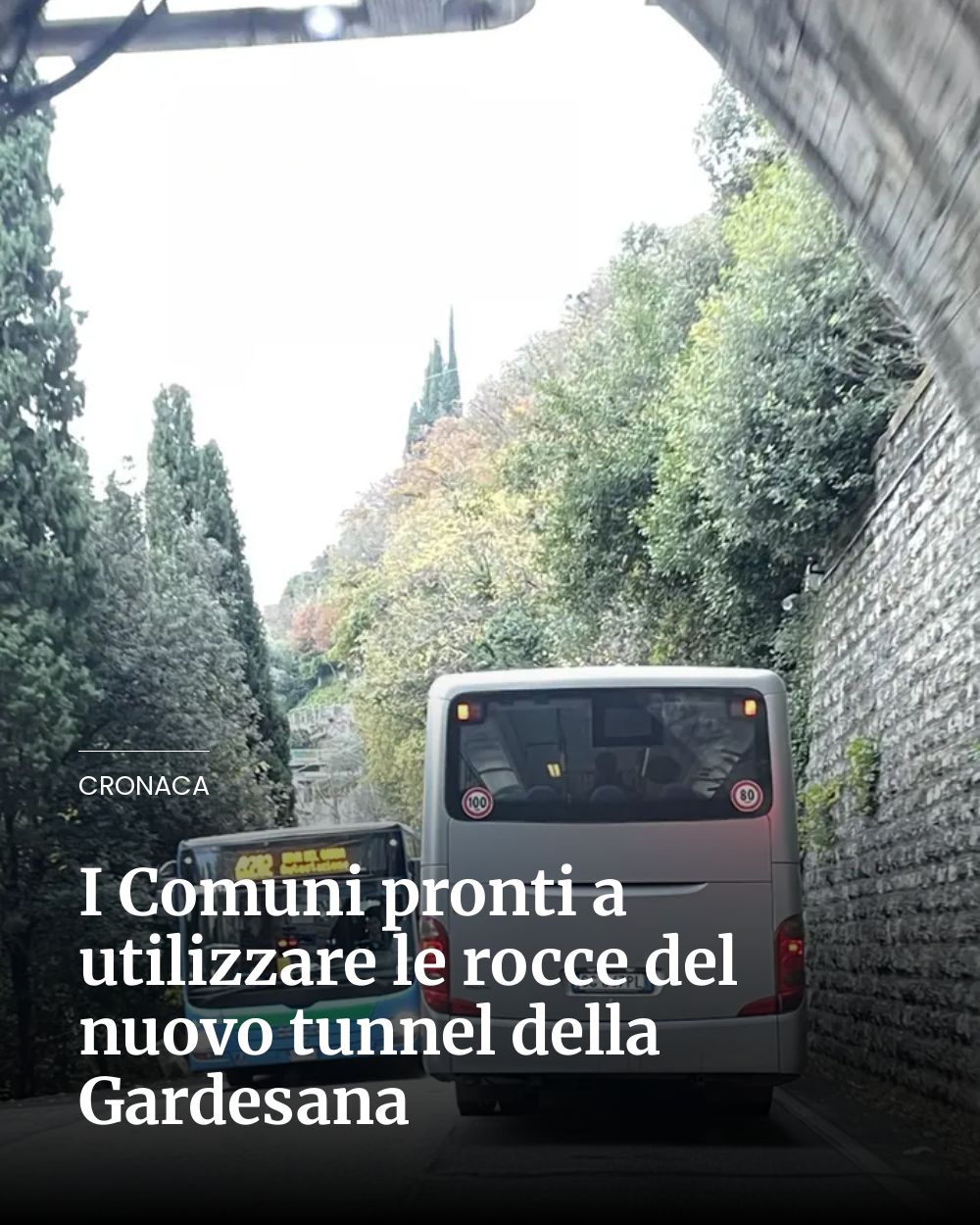 Post Instagram @giornaledibrescia: I Comuni pronti a utilizzare le rocce del nuovo tunnel della Gardesana...