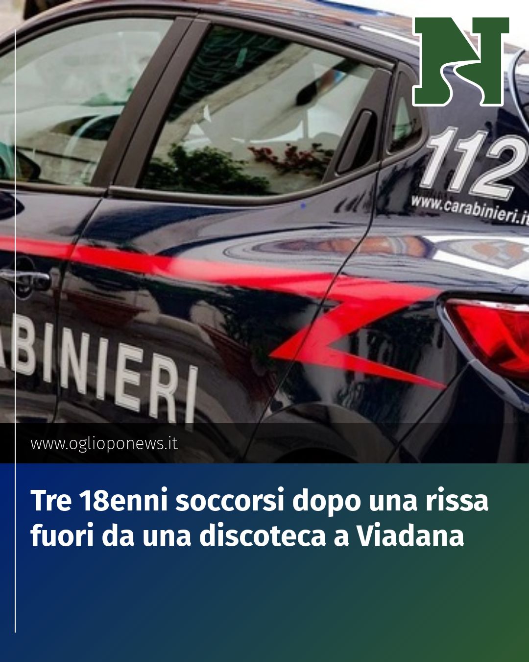 Post Instagram @redazione@oglioponews.it: Tre 18enni soccorsi dopo una rissa fuori da una discoteca a Viadana...