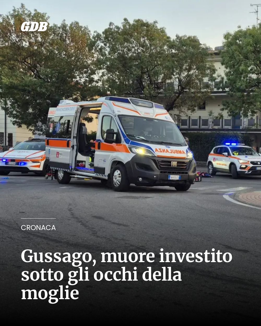 Post Instagram @giornaledibrescia: Gussago, muore investito sotto gli occhi della moglie...