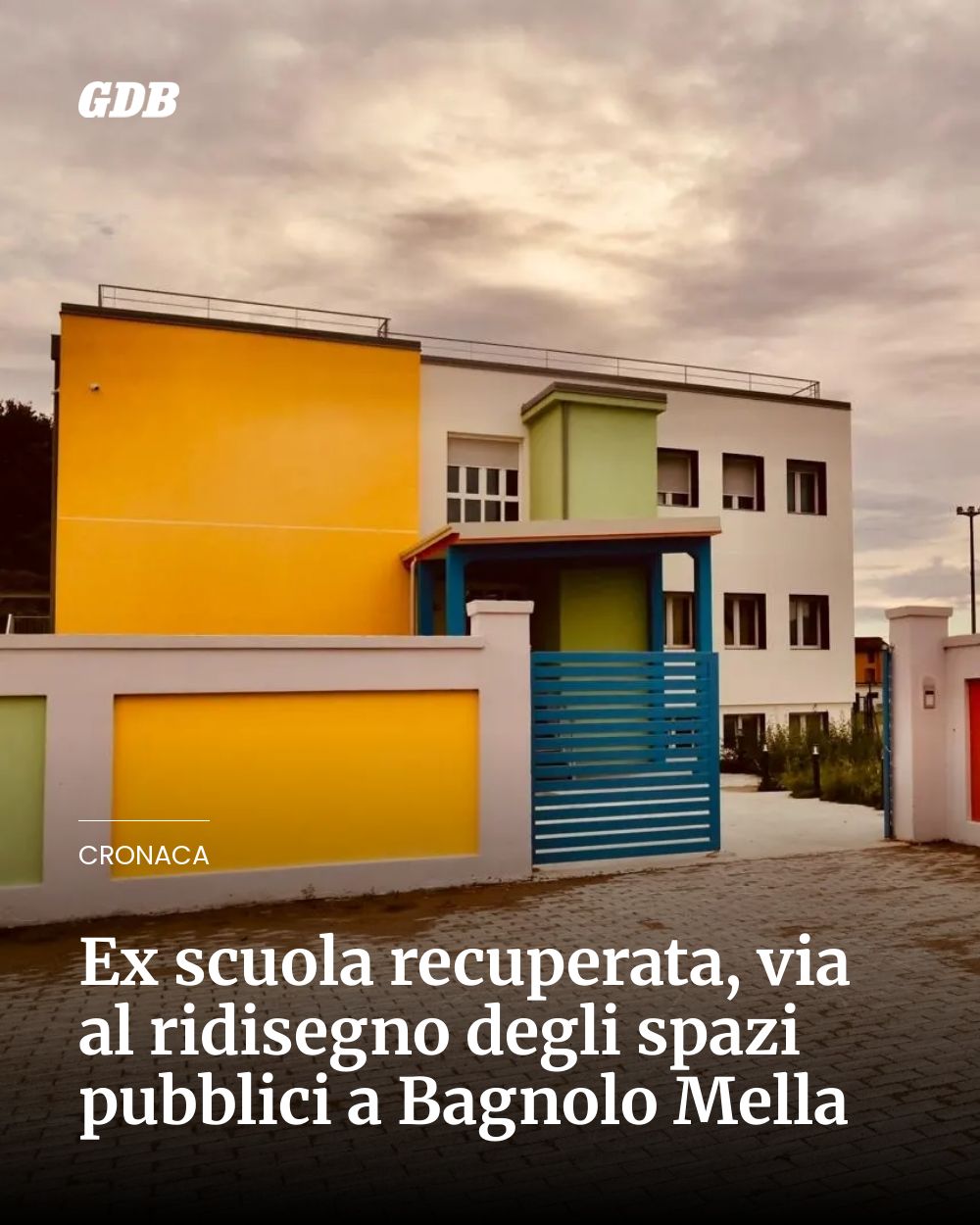 Post Instagram @giornaledibrescia: Ex scuola recuperata, via al ridisegno degli spazi pubblici a Bagnolo Mella...