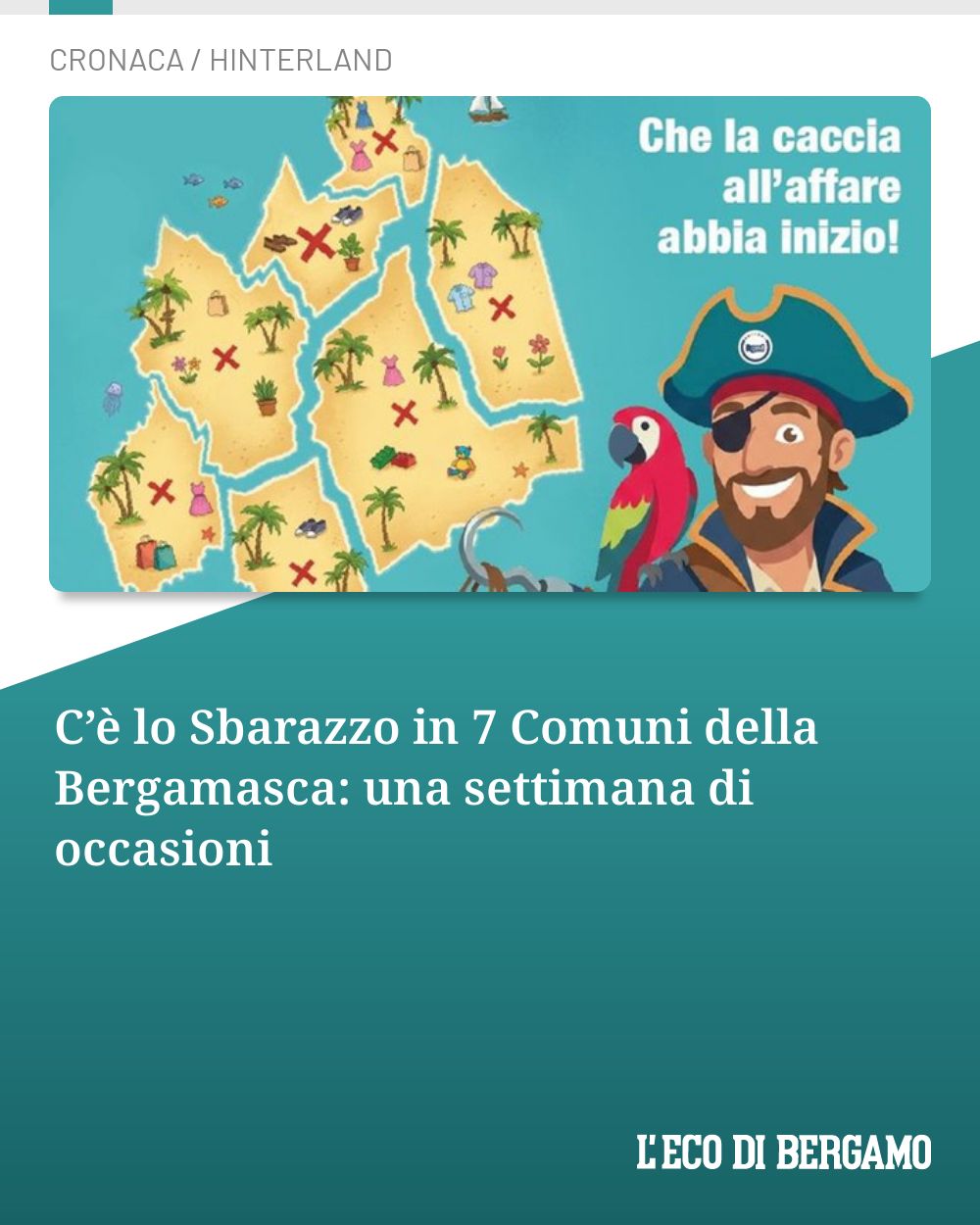 Post Instagram @ecodibergamo: C’è lo Sbarazzo in 7 Comuni della Bergamasca: una settimana di occasioni...