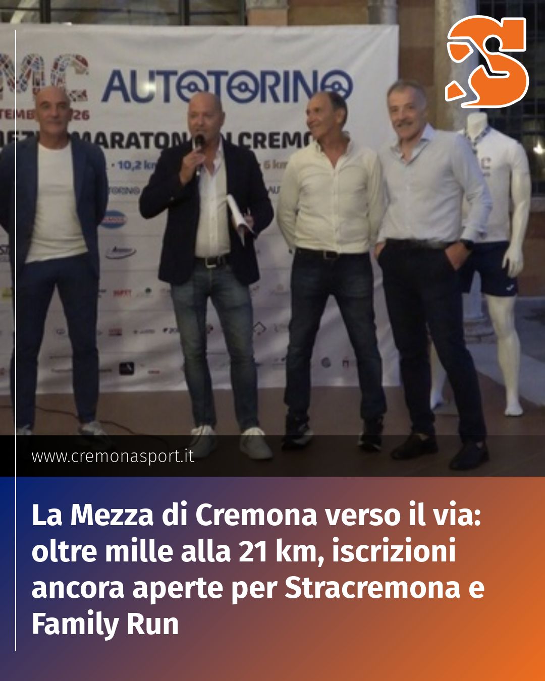 Post Instagram @Cremona_Sport: La Mezza di Cremona verso il via: oltre mille alla 21 km, iscrizioni ancora aperte per Stracremona e