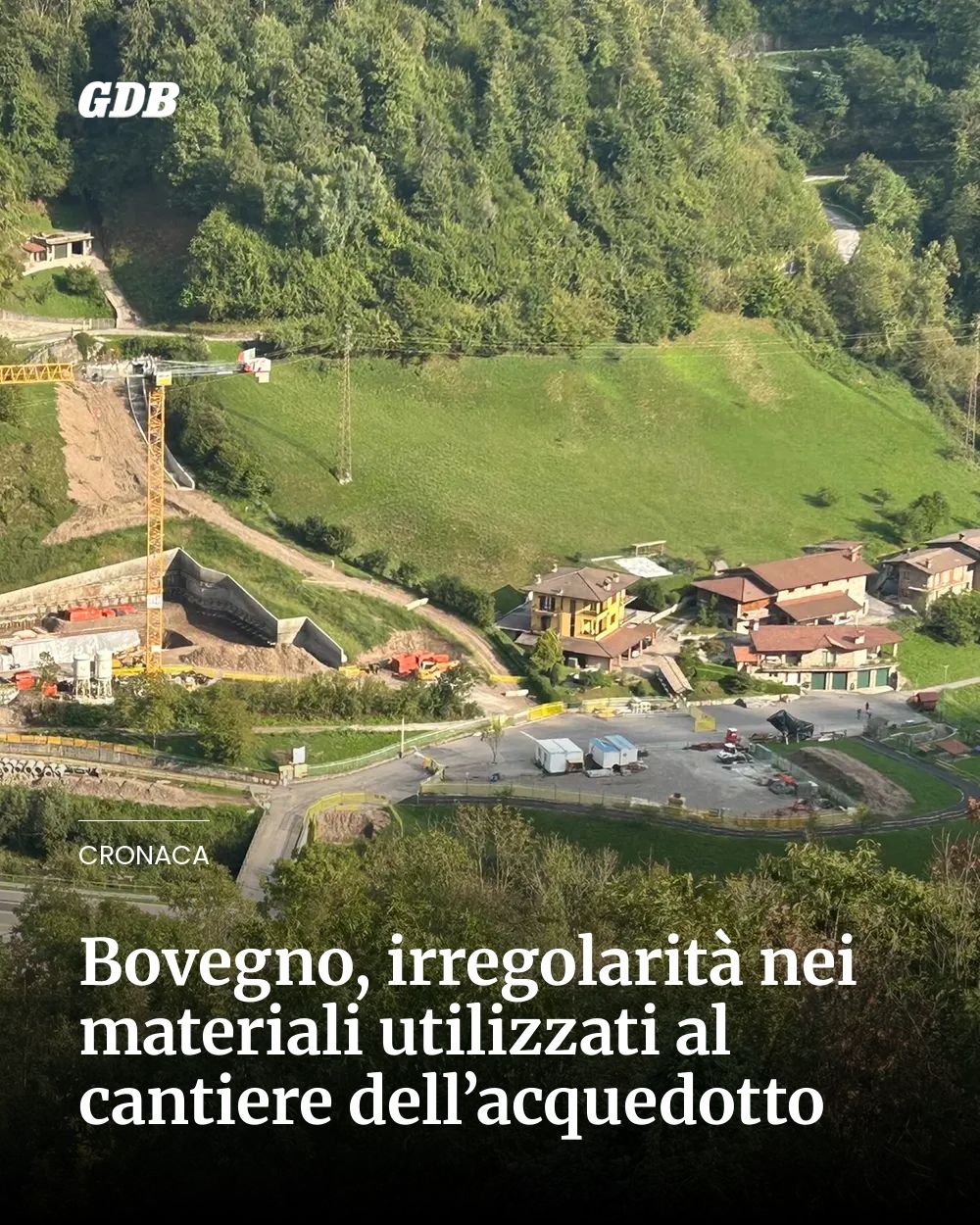 Post Instagram @giornaledibrescia: Bovegno, irregolarità nei materiali utilizzati al cantiere dell’acquedotto...