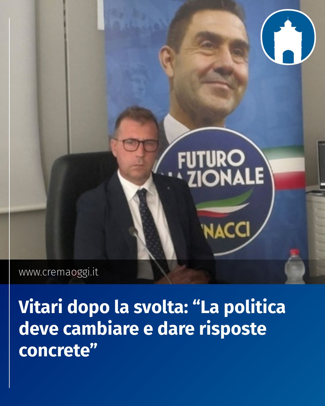 Post Instagram @redazione@cremaoggi.it: Vitari dopo la svolta: “La politica deve cambiare e dare risposte concrete”...