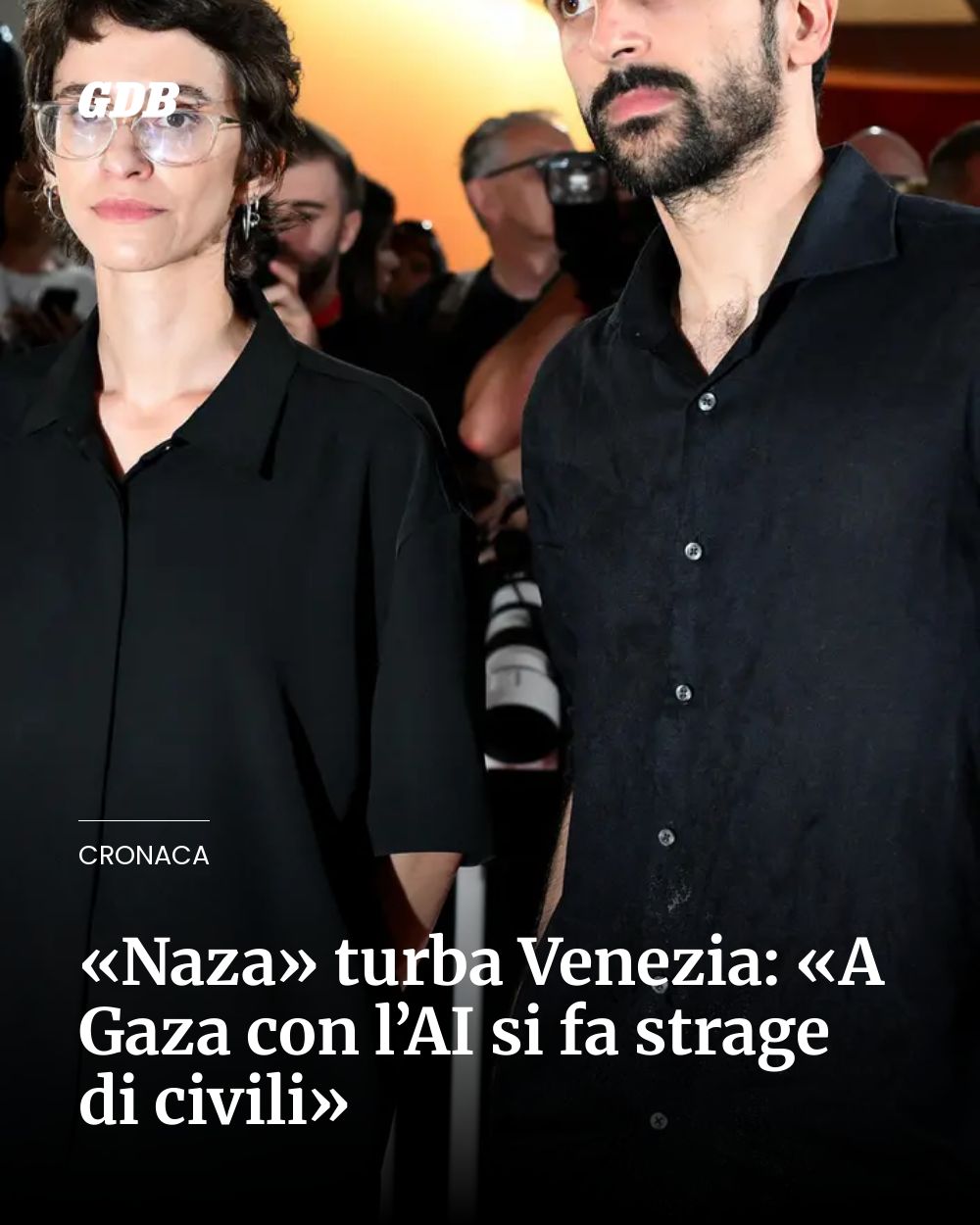 Post Instagram @giornaledibrescia: «Naza» turba Venezia: «A Gaza con l’AI si fa strage di civili»...