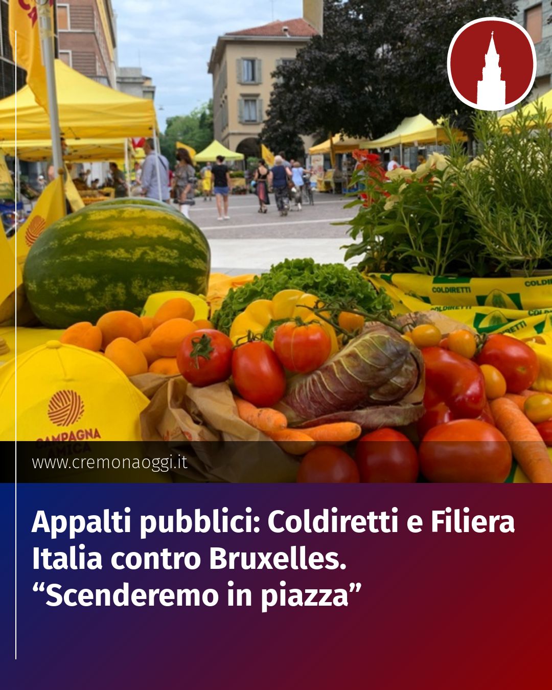Post Instagram @Cremona_Oggi: Appalti pubblici: Coldiretti e Filiera Italia contro Bruxelles. “Scenderemo in piazza”...
