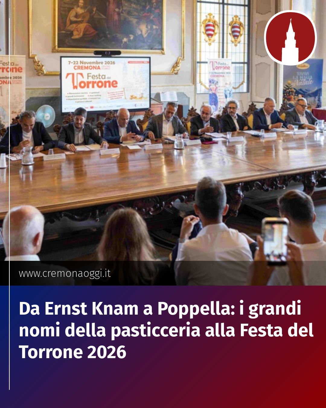 Post Instagram @Cremona_Oggi: Da Ernst Knam a Poppella: i grandi nomi della pasticceria alla Festa del Torrone 2026...