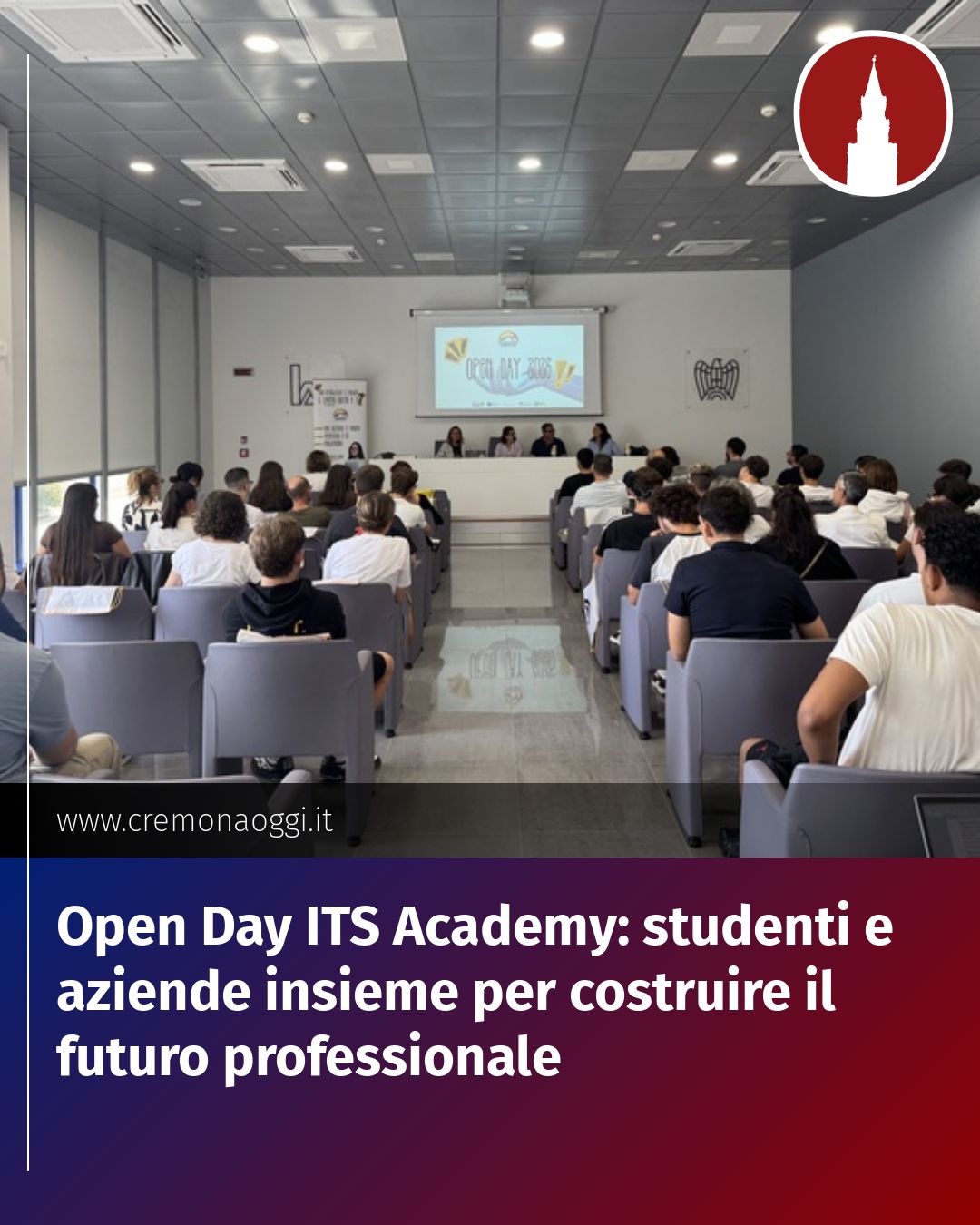 Post Instagram @Cremona_Oggi: Open Day ITS Academy: studenti e aziende insieme per costruire il futuro professionale...