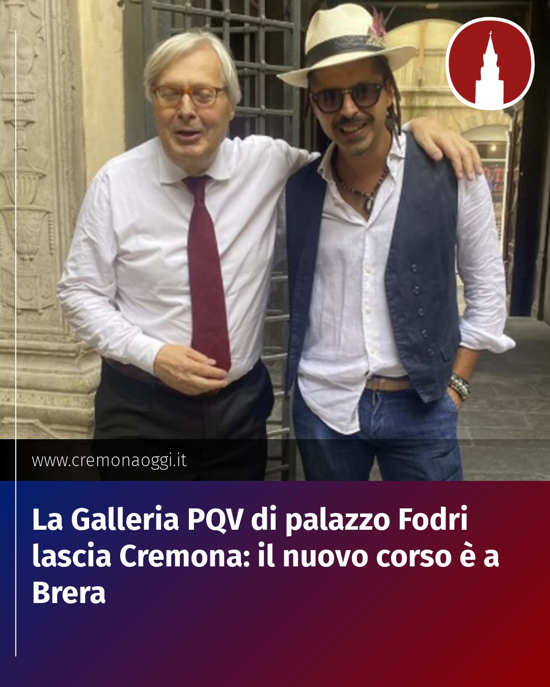 Post Instagram @Cremona_Oggi: La Galleria PQV di palazzo Fodri lascia Cremona: il nuovo corso è a Brera...