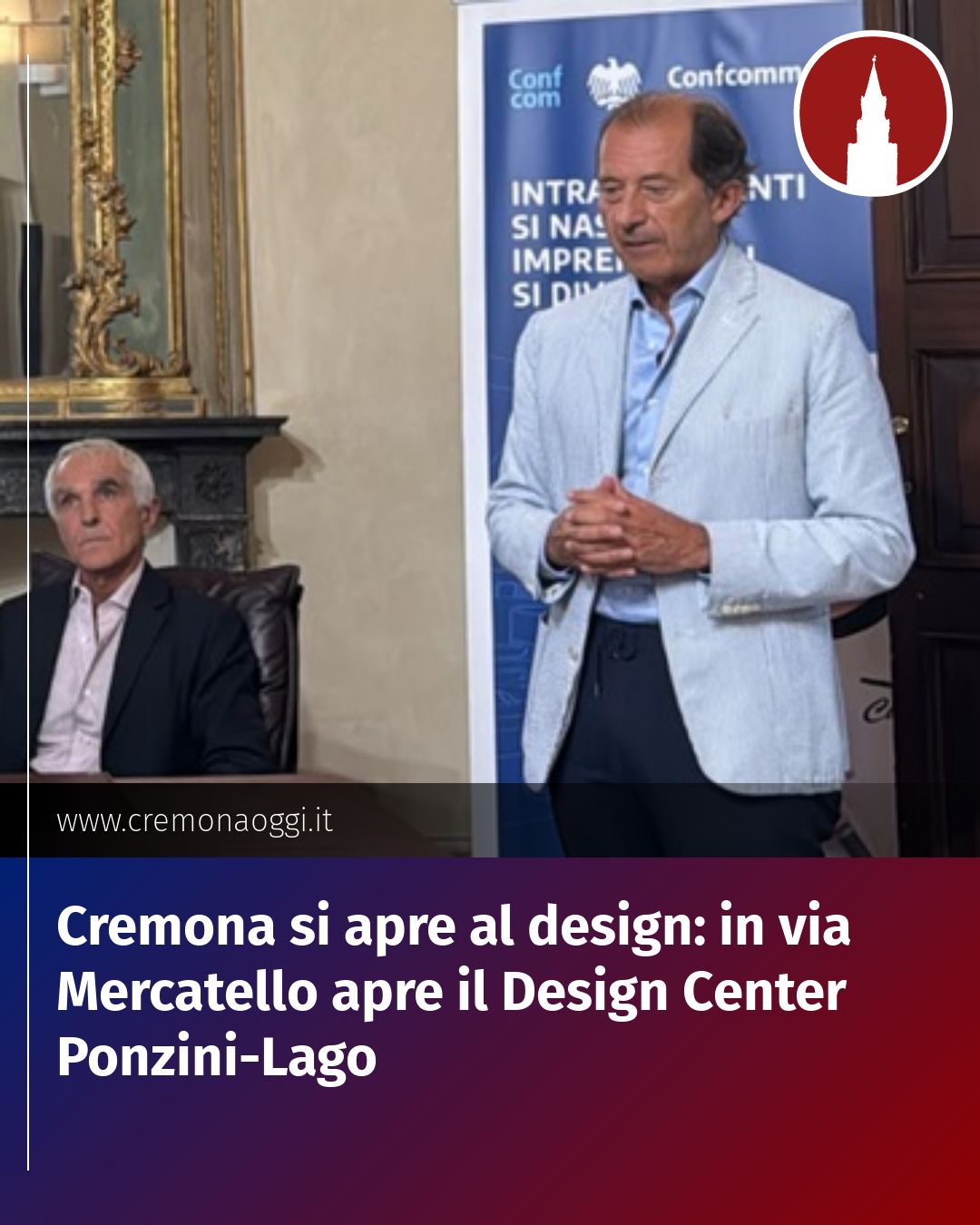 Post Instagram @Cremona_Oggi: Cremona si apre al design: in via Mercatello apre il Design Center Ponzini-Lago...
