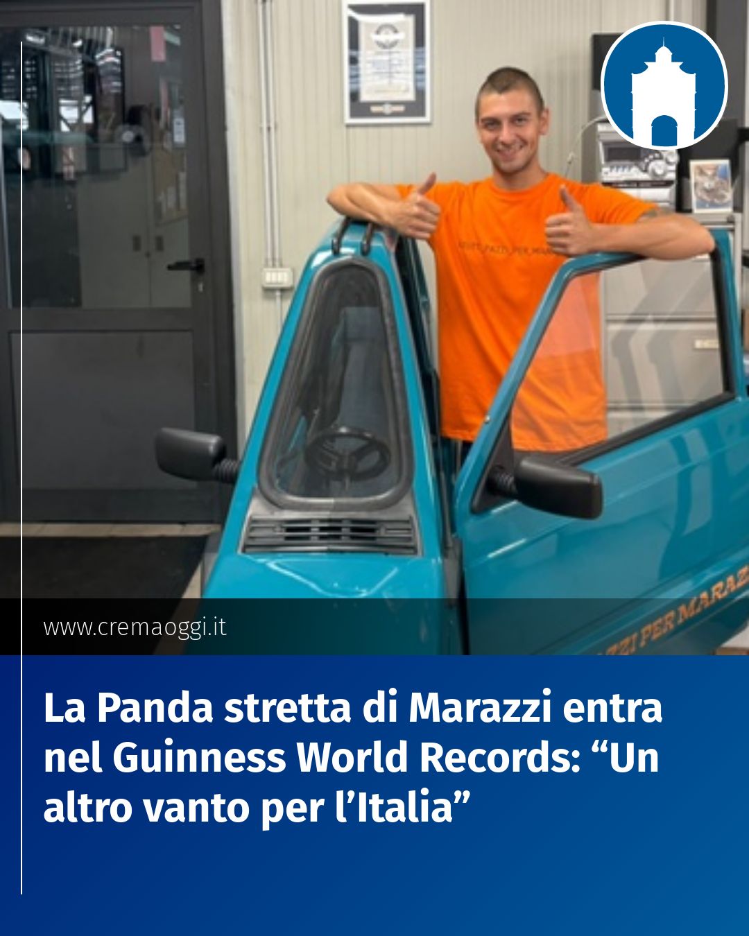 Post Instagram @redazione@cremaoggi.it: La Panda stretta di Marazzi entra nel Guinness World Records: “Un altro vanto per l’Italia”...