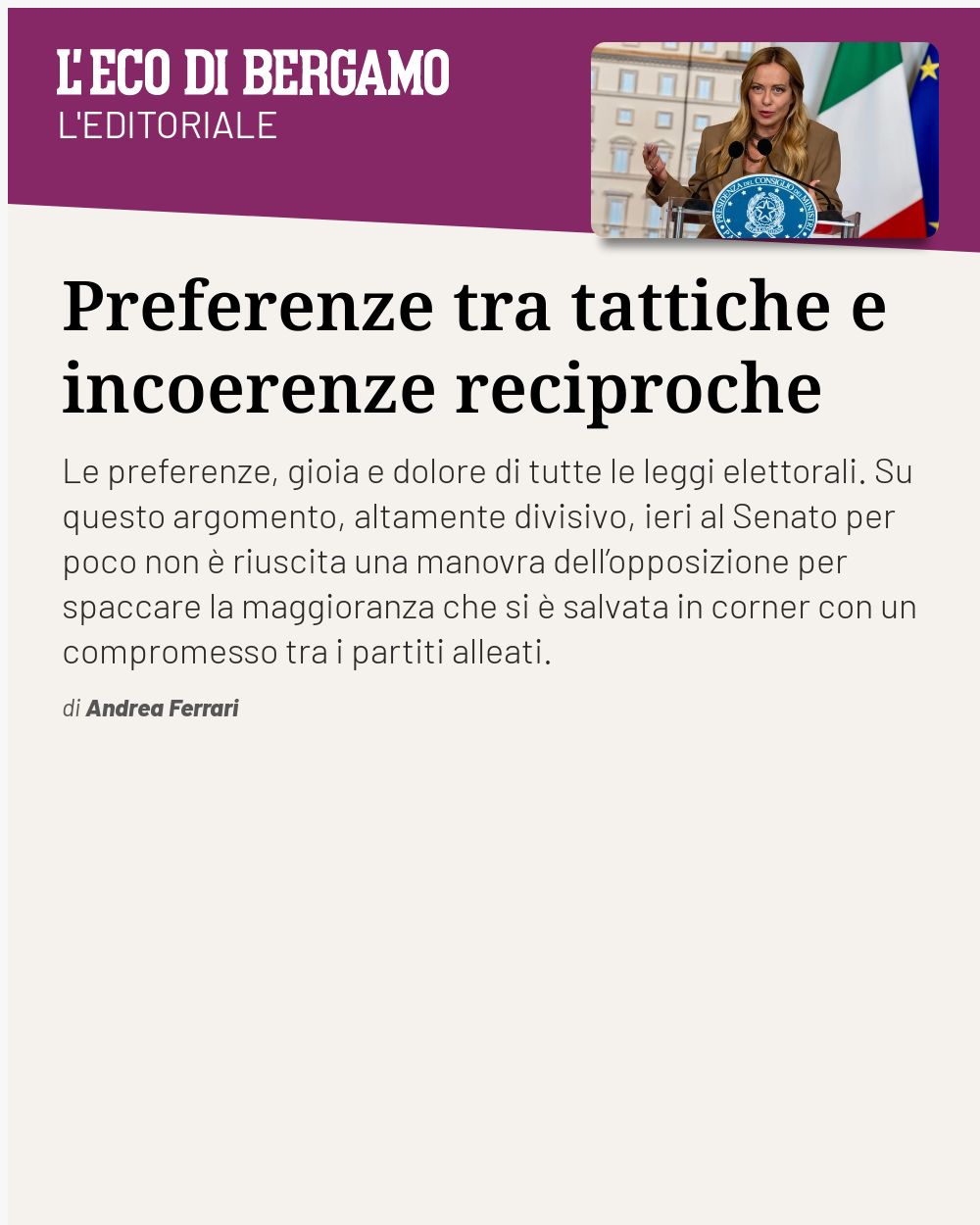 Post Instagram @ecodibergamo: Preferenze tra tattiche e incoerenze reciproche...