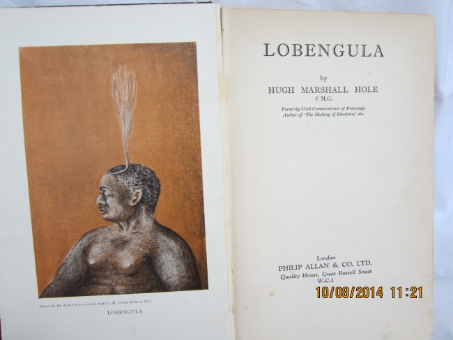 Lobengula Signed By Author Auction 37