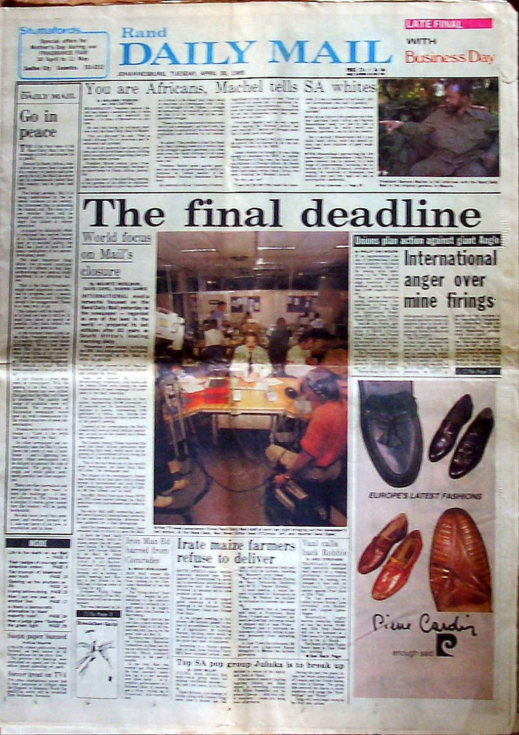 Rand Daily Mail (final Edition) Auction 41