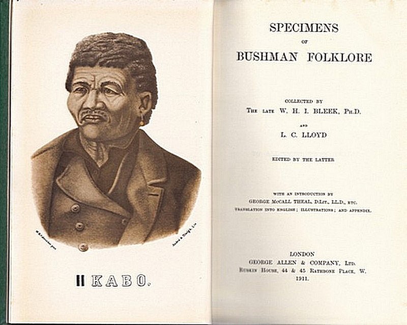 Specimens Of Bushmen Folklore Auction 50