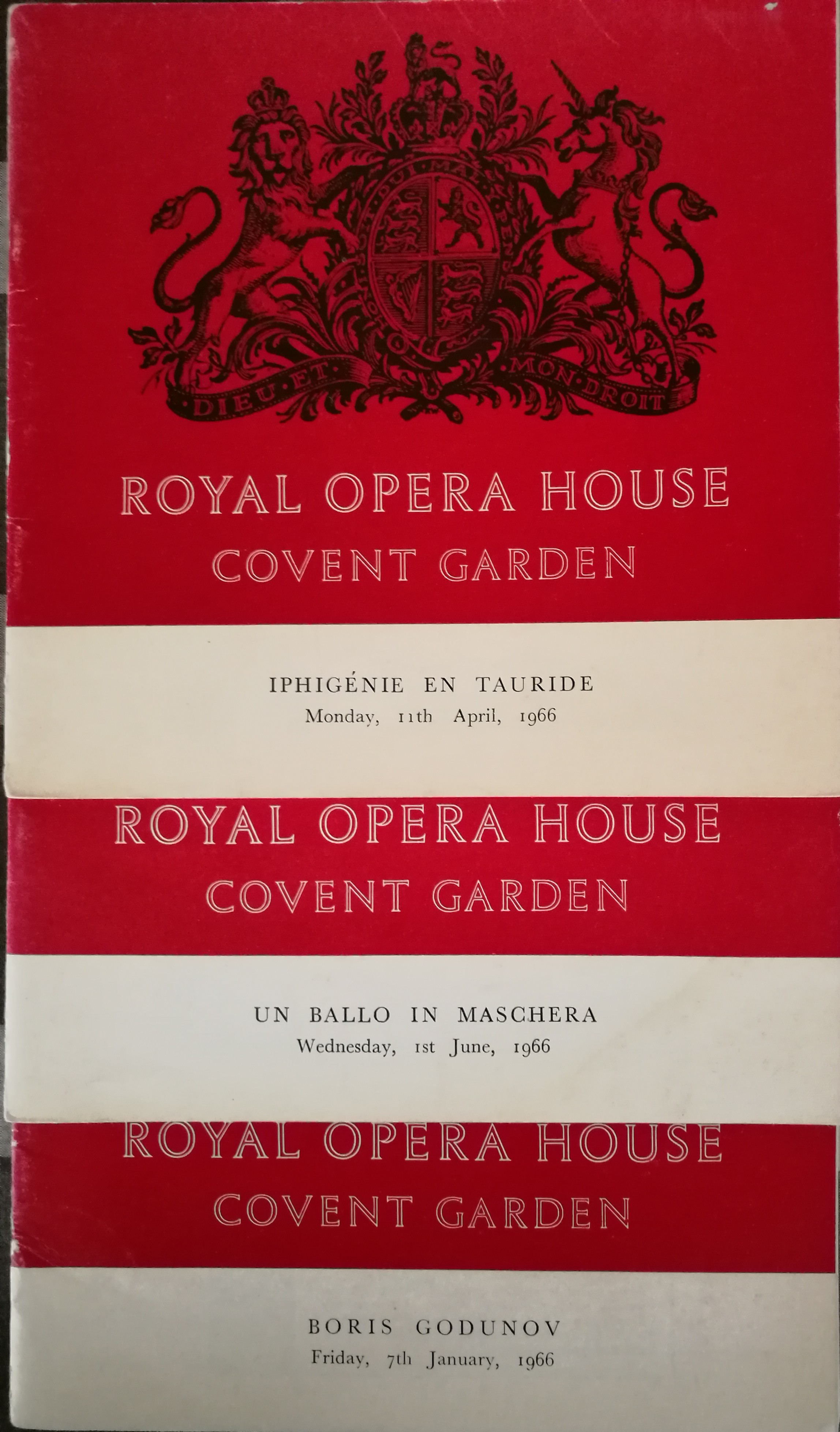 Royal Opera House Covent Garden. Thirty Opera Programmes From The Mid