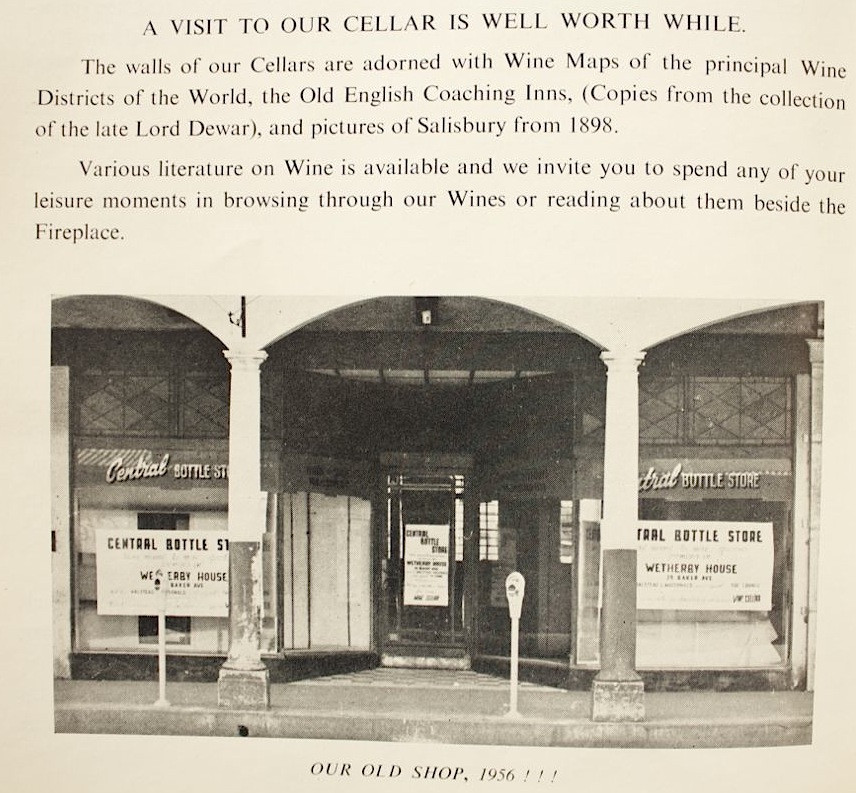 The Central Bottle Store Salisbury (rhodesia) Wine & Spirit Booklet