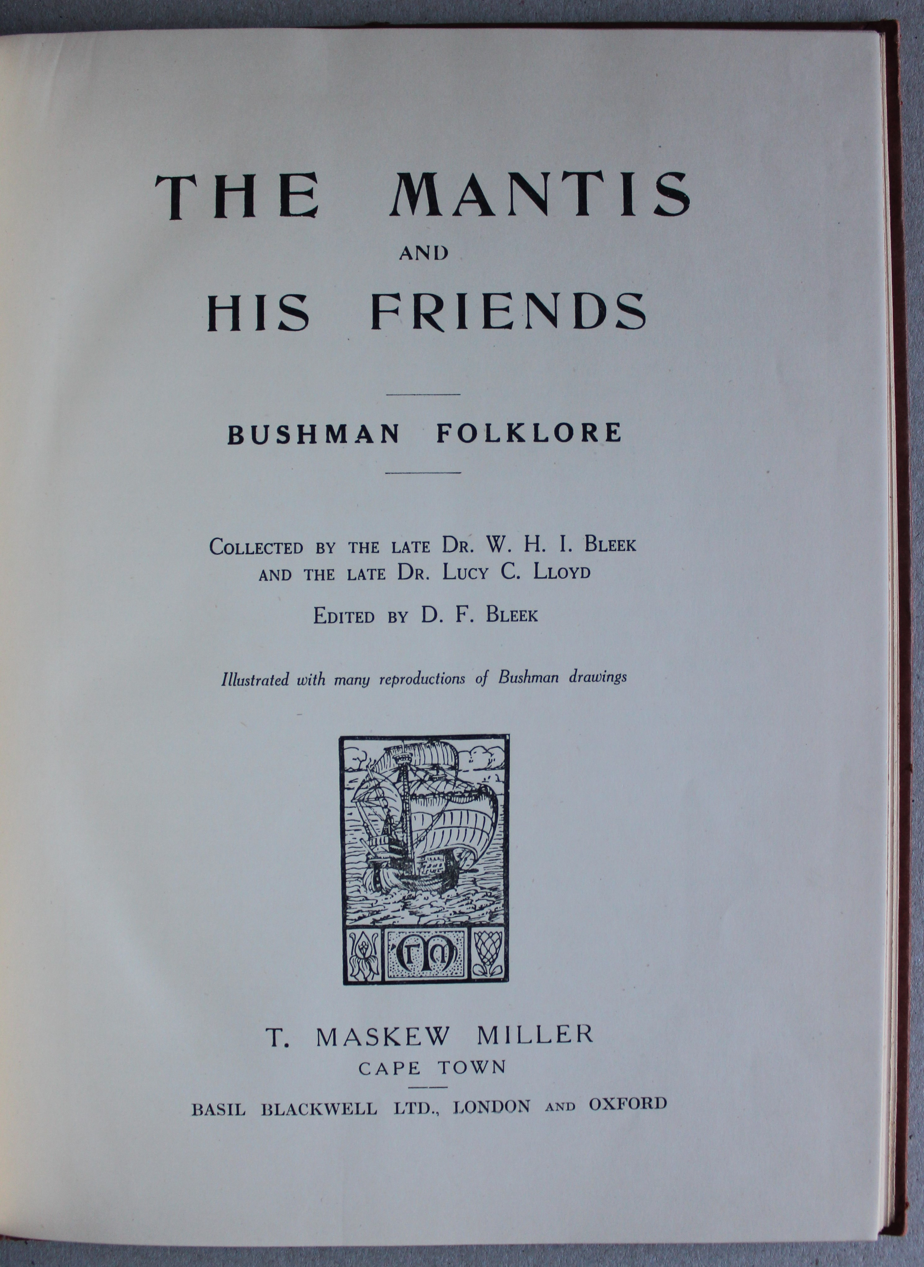 The Mantis And His Friends Bushman Folklore Auction 99