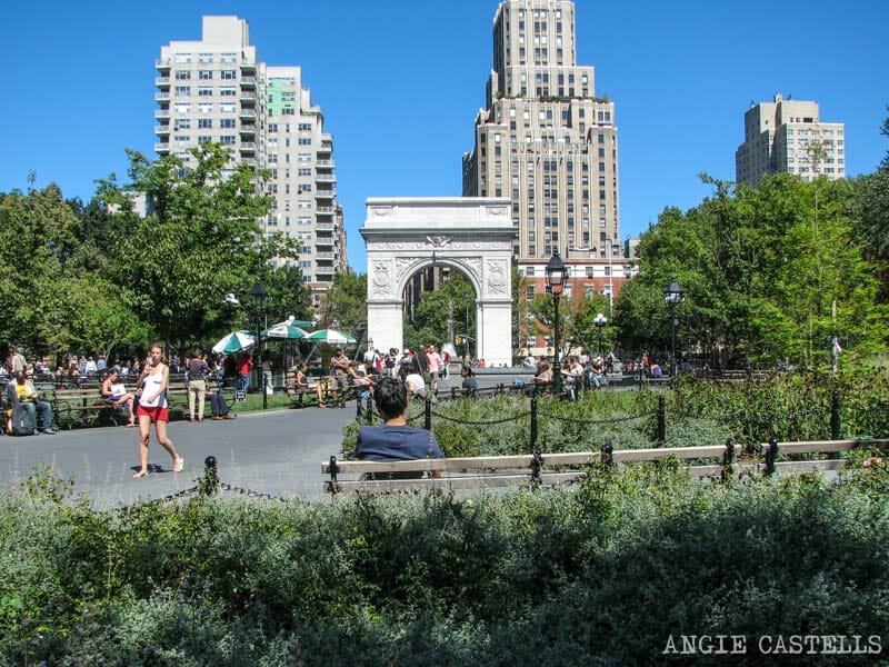 Washington Square, en el Greenwich Village Barrios de Manhattan Mapa Washington Square