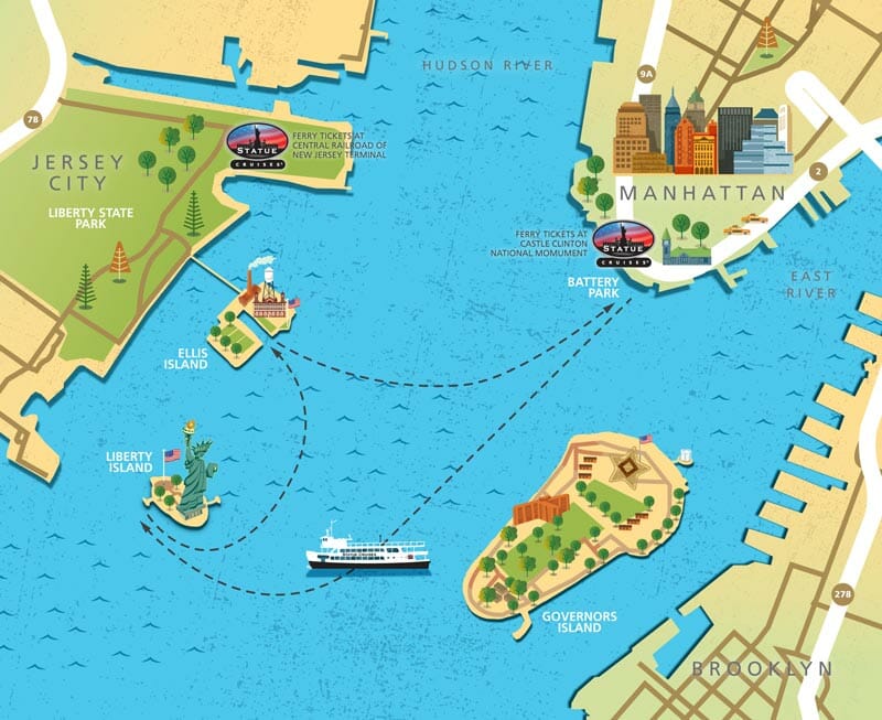 Ferry-Estatua-de-la-Libertad-Battery-Park-Liberty-State-Park