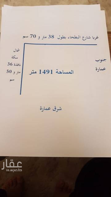 1462655 أرض تجاريه علي شارع البطحاء الموقع غير واضح بلخريطه لمفاهم الاتصال ٠٥٠٥٤٢٩٩٧٩قابل لتفاوض