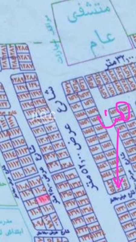 1655908 ارض في موقع ممتاز سهل الوصول اليه وبجانبه جميع الخدمات جامع كبير مطاعم بقالات مغسلة ملابس وغيرها