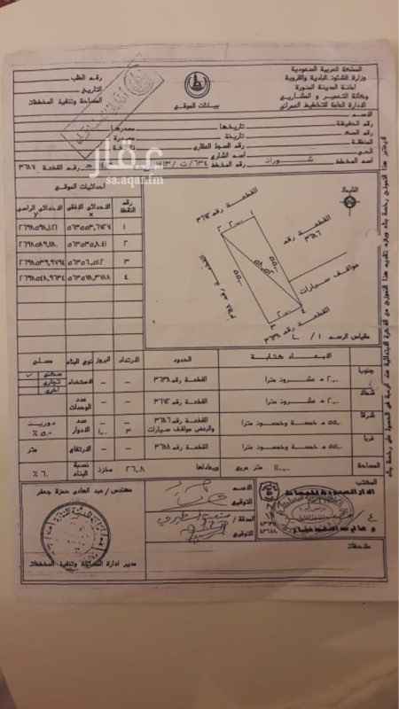 1650786 ارض مميزه داخل حدود الحرم
ارض بي المدينه المنورة قطعة رقم ٣٦٨٧ من المخطط رقم ٦٣٤ \ت في حي شوران هـ مساحة ١١٠٠ م ربع على الموقف ١٥ م المطلوب ٩٠٠ الف
