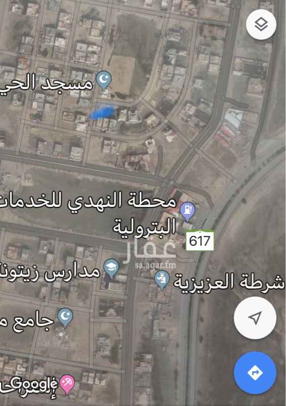 1568326 ارض في مخطط 129/2 الخبر العزيزيه ( الصواري ) تبعد عن الشارع العزيزيه الرئيسي حوالي 500 متر