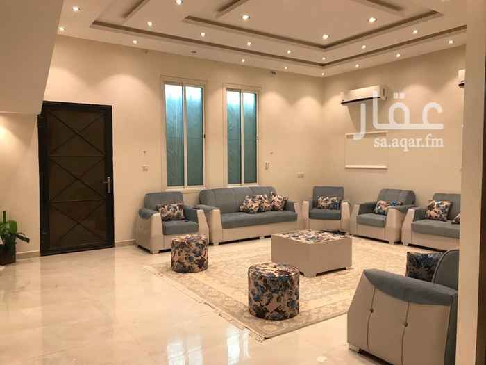 1688736 للبيع فله بحي النرجس القمرا 7 درج بالصاله مع شقتين
الواجه حجر ابيض مؤثثة بالكامل