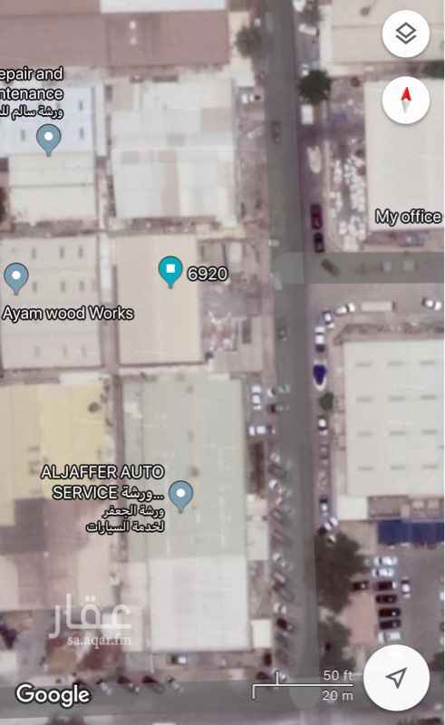 642987 مستودع بمكاتب خارجيه ارتداد ١٢ متر بالواجهه