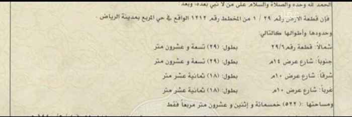 1723376 ارض سكنيه في المربع شرقية شارع ١٠م جنوبيه شارع ١٤م ٢٠٠٠ ريال على الشور
الموقع غير دقيق