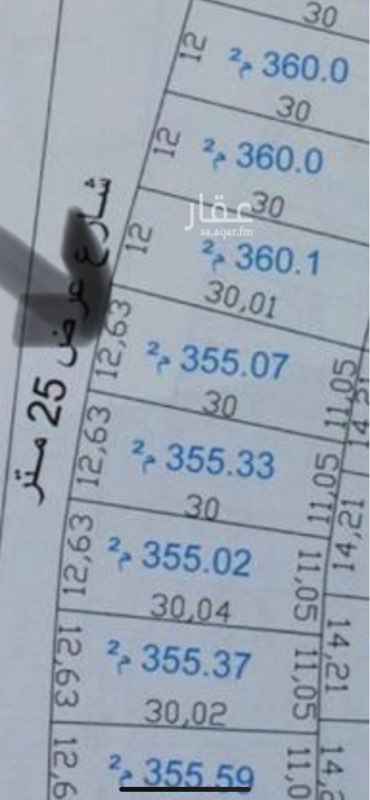 1687766 ارض مساحه ٣٥٥.٧ شارع ٢٨ غرب موقع ممتاز