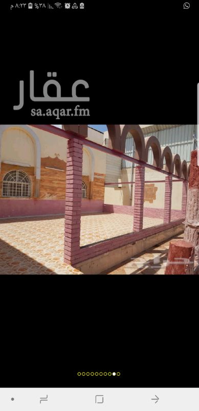 1140298 استراحة على شارع تجاري مهم و مزدهر و بجانب عدة مطاعم كبيرة : البيك دومنوز نعيم البحار فطوم .. قسمين كل قسم صالة ٩ × ٦ و مطبخ و دورة مياه و ثلاثة مغاسل و يوجد بها مسبح ١٠ × ٨ .
من المالك مباشرة .
الرجاء الاتصال من بعد صلاة العصر و حتى أذان المغرب