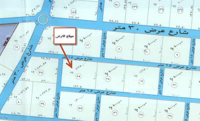 1540278 ارض زراعية في العمارية على ثلاث شوارع شمالي15 و جنوبي 15و غربي 15