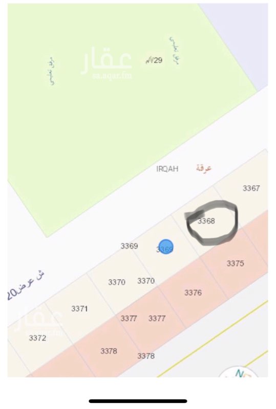 1549983 400م
20*20
شارع 20 شمالي
مخطط المهدية
رقم القطعة 3368
حد 525000