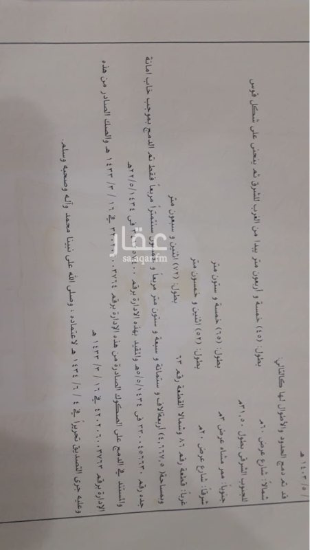 1261351 أرض تجارية في مدينة جدة حي القرينية على شارعين رئيسية، واجهة شمالية بعرض 60م ومتفرع من طريق جدة السريع إلى جيزان بعرض 120م و واجهة شرقية بعرض 20م، جنوب شرقا بطول 32م مع وجود ممر مشاه جنوبا بطول 3م.
تناسب عدة مجالات، مطعم كبير ، محلات ، سوق جوالات ، مستوصف، مدرسة، محطة بنزين، ثلاجة تجميد .... إلخ .
السعر قابل للتفاوض للجادين فقط.