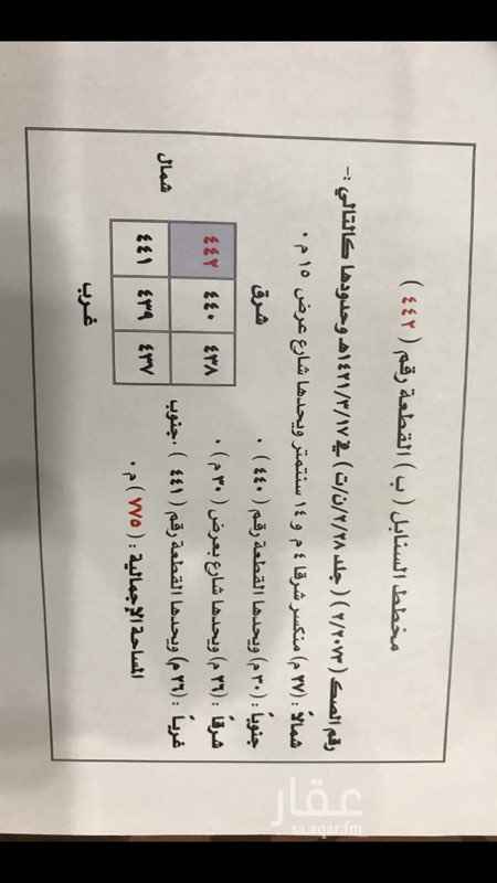 1650319 شارع بعرض 30 متر من الواجهه الشماليه وشارع بعرض 26 متر من الجهه الغربيه. قابل للمفاوضه.
