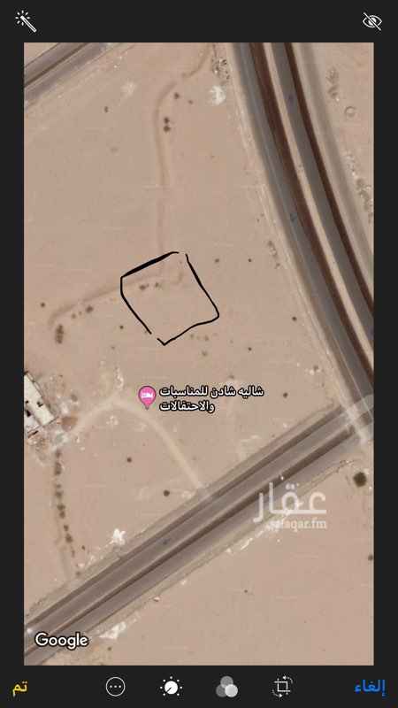 1569436 ارض للايجار مساحتها ٦٢٥ بالقرب من شاليه شادن ..تصلح استراحه