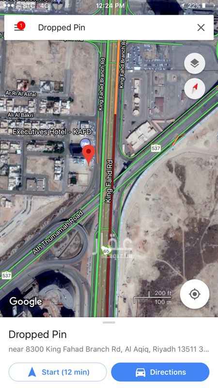 816297 على طريق الملك فهد راس بلوك جنوبي ٤٠ متر تقريباً عن مركز الملك عبدالله المالي قريبة من طريق التخصصي