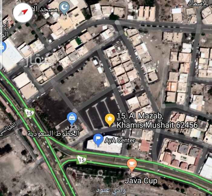 1492821 ارض تجارية على شارع الملك عبد الله خميس مشيط . الحزام الدائري. وشارع جانبي للايجار