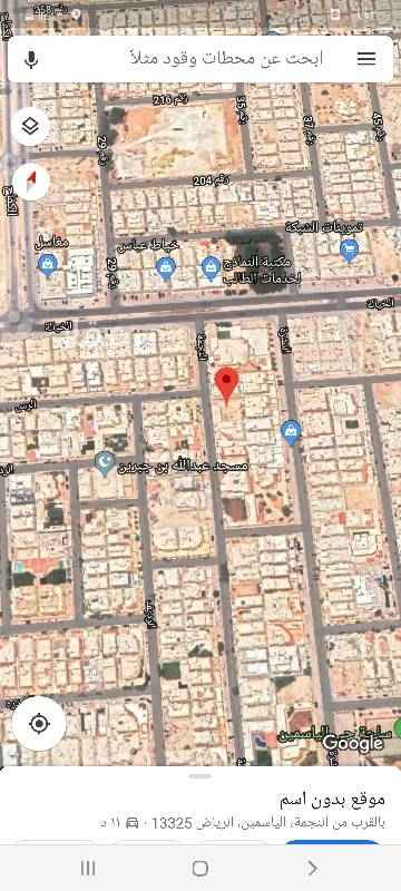 1757541 للبيع ارض سكنيه حي الياسمين مربع ٩ مساحه ٧٥٠م مجزاء قطعتين كل قطعه ٣٧٥م شارع ١٥ غربي عليها سوم ٢٣٠٠ريال بلك رقم ٨٤٧قطعه رقم٤٢٨٨