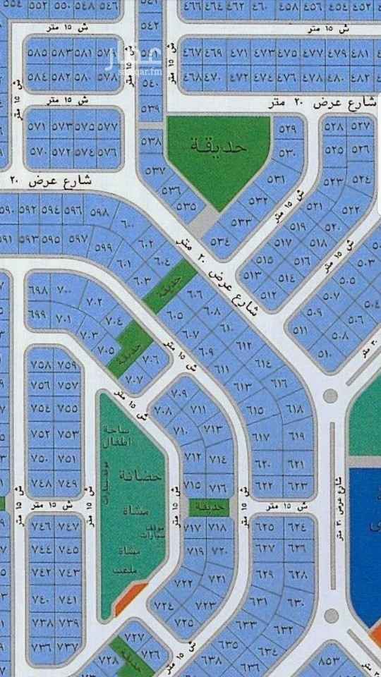 ارض للبيع في حي الياقوت مخطط هشام
