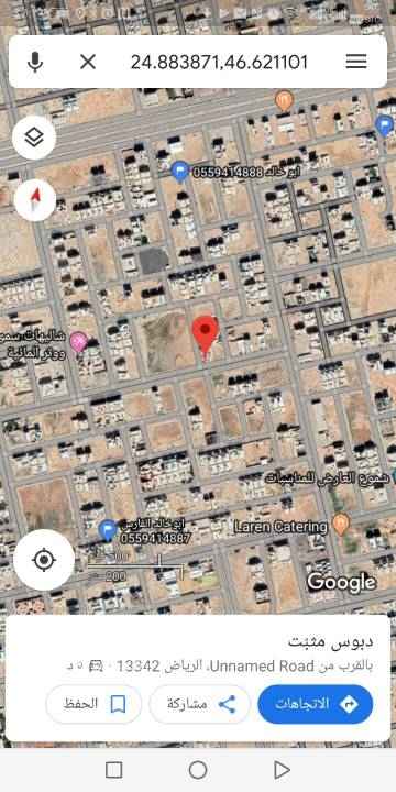 1556976 فرصه استثمارية استراحة استثمارية مواجره بعقد واحد ب مائة ألف سنوي اطوالها ٣١ متر عمق على شارع ١٠ متر و ٢٥ متر على شارع ٣٠ متر