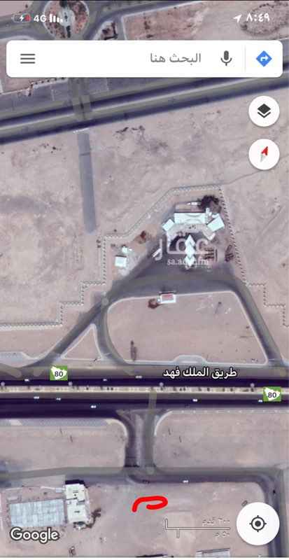1278406 ارض تجاريه في حي الشفاء الواجهه على جامعة تبوك شمالا