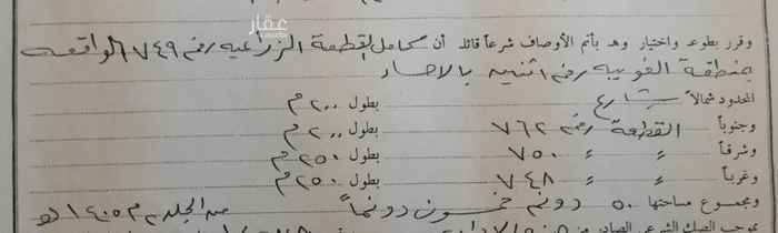 1655210 مزرعه للا يجار جزء منها حتى مساحه ١٥٠٠٠
٣٠ للمتر