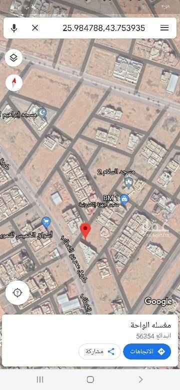 1585702 بحي السلام الجنوبي
قطعة ارض سكنية مساحه ٤٥٠ متر
على شارع ١٥ شمالي
على السوم