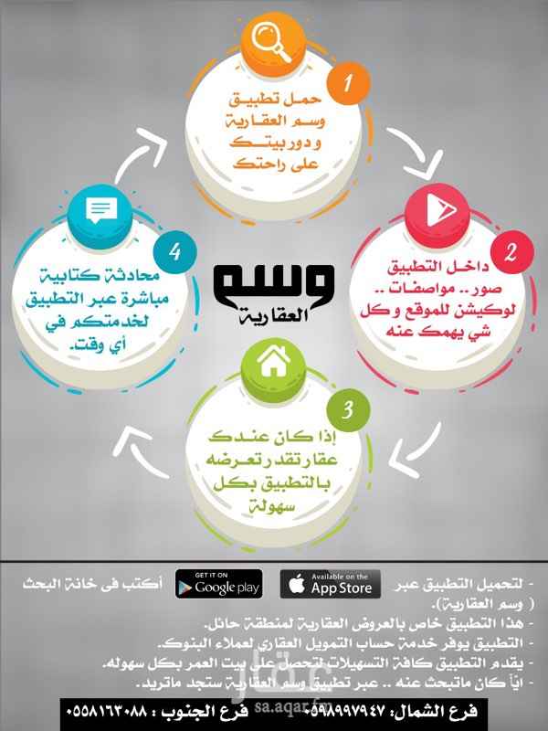 1382797 الآن يمكنك مشهادة عروضنا الحصرية على تطبيقنا الرسمي " وسم العقارية "
لأجهزة الأيفون و الأندرويد 📱.
