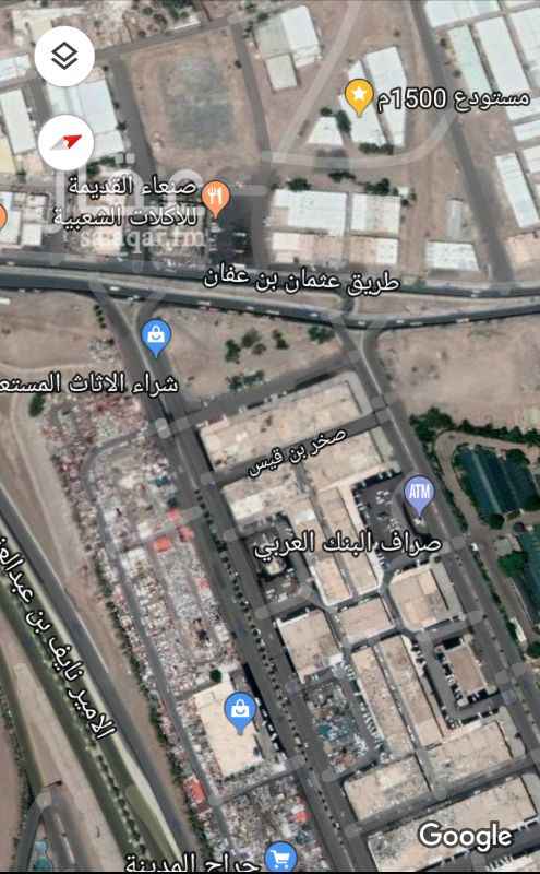 1157244 (مستودع) في موقع ممتاز قريب من حراج الاثاث في المدينة المنورة جاهز من جميع وسائل السلامة وثلاث مكاتب وجاهز لترخيص مصنع