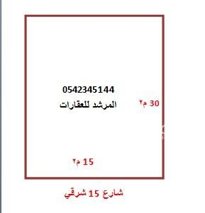 1634203 ارض سكنية بسعر ٢٣٠٠ شرقية شارع ١٥ بمخطط الراجحي