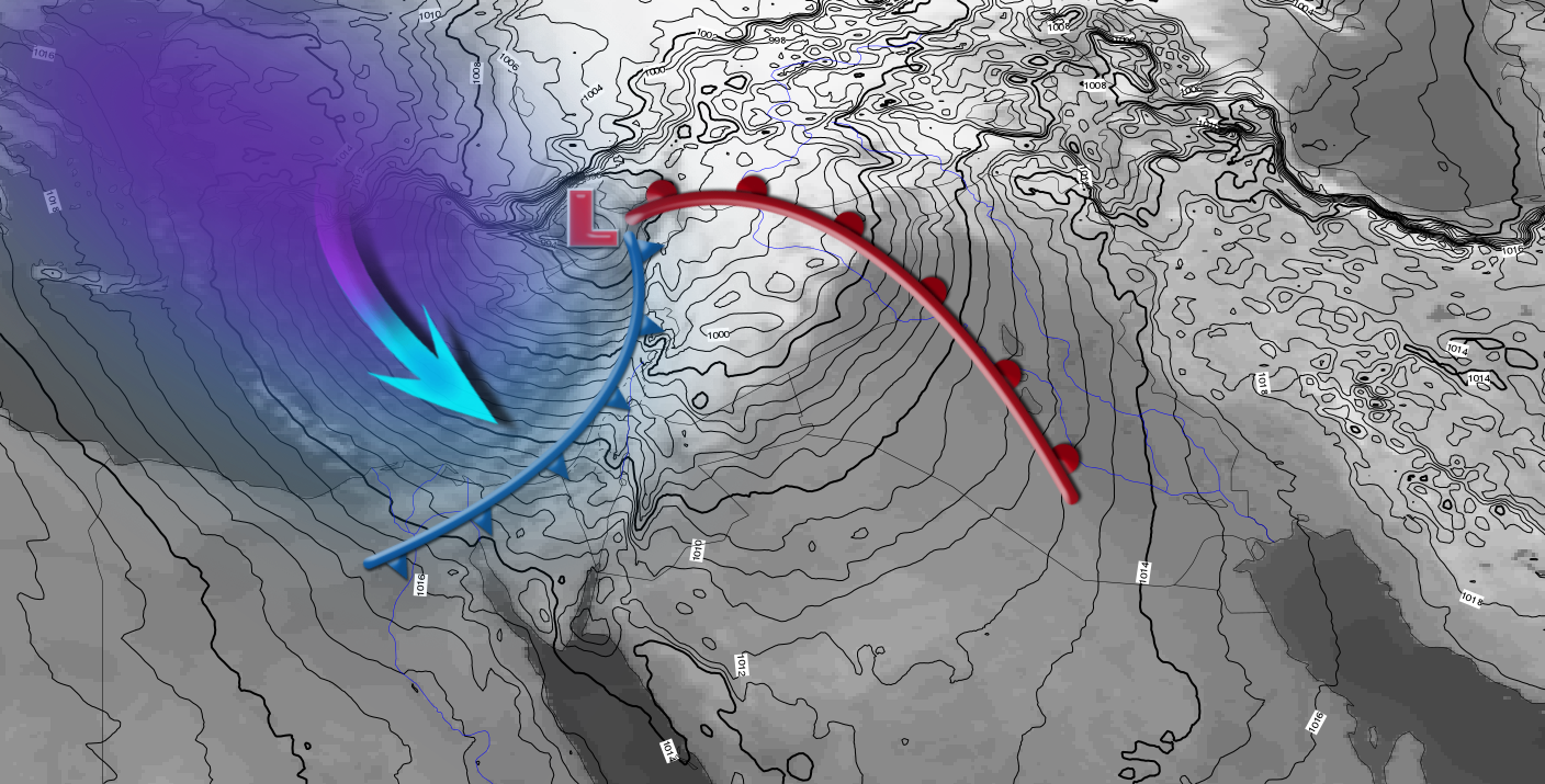 منخفض جوي عميق ليلة الخميس-الجمعة 19-1-2018